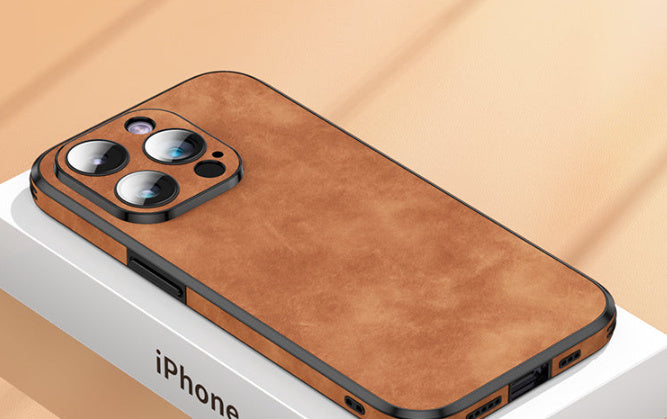 Mobilskal för iPhone – Enkel design i fårskinn