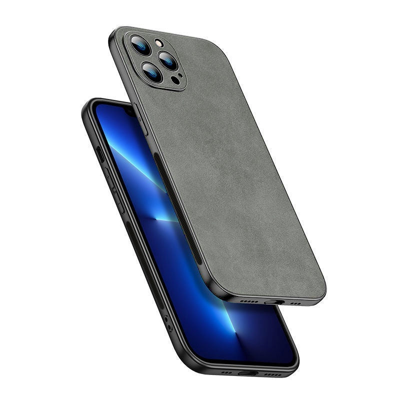 Mobilskal för iPhone – Enkel design i fårskinn