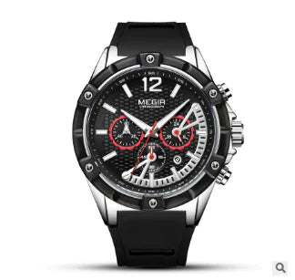 MEGIR Men's Sports Quartz Watch with Multi-Function Dial