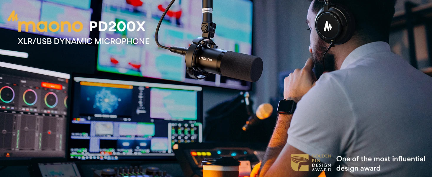 Maono PD200X – XLR/USB Dynamisk Mikrofon