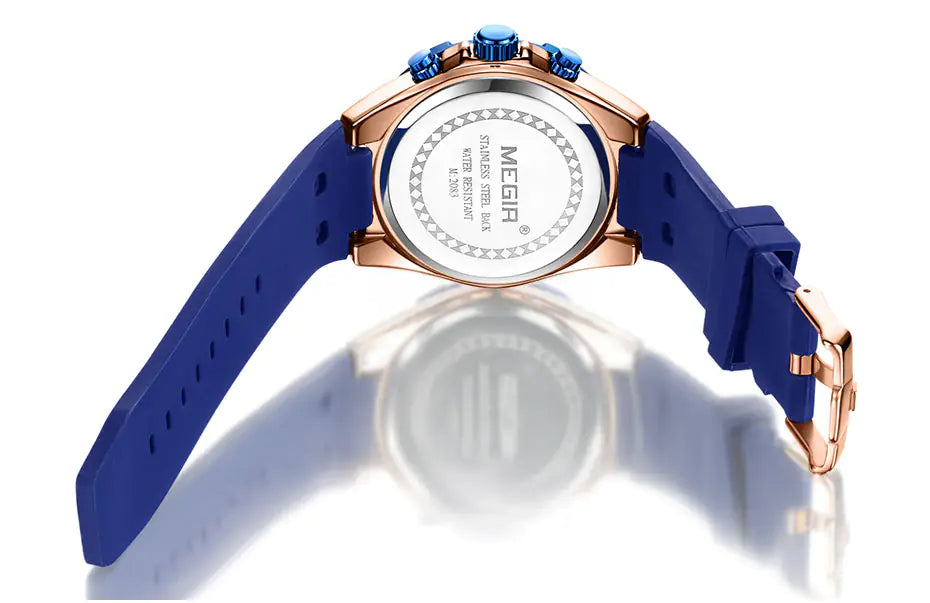 MEGIR Men's Sports Quartz Watch with Multi-Function Dial