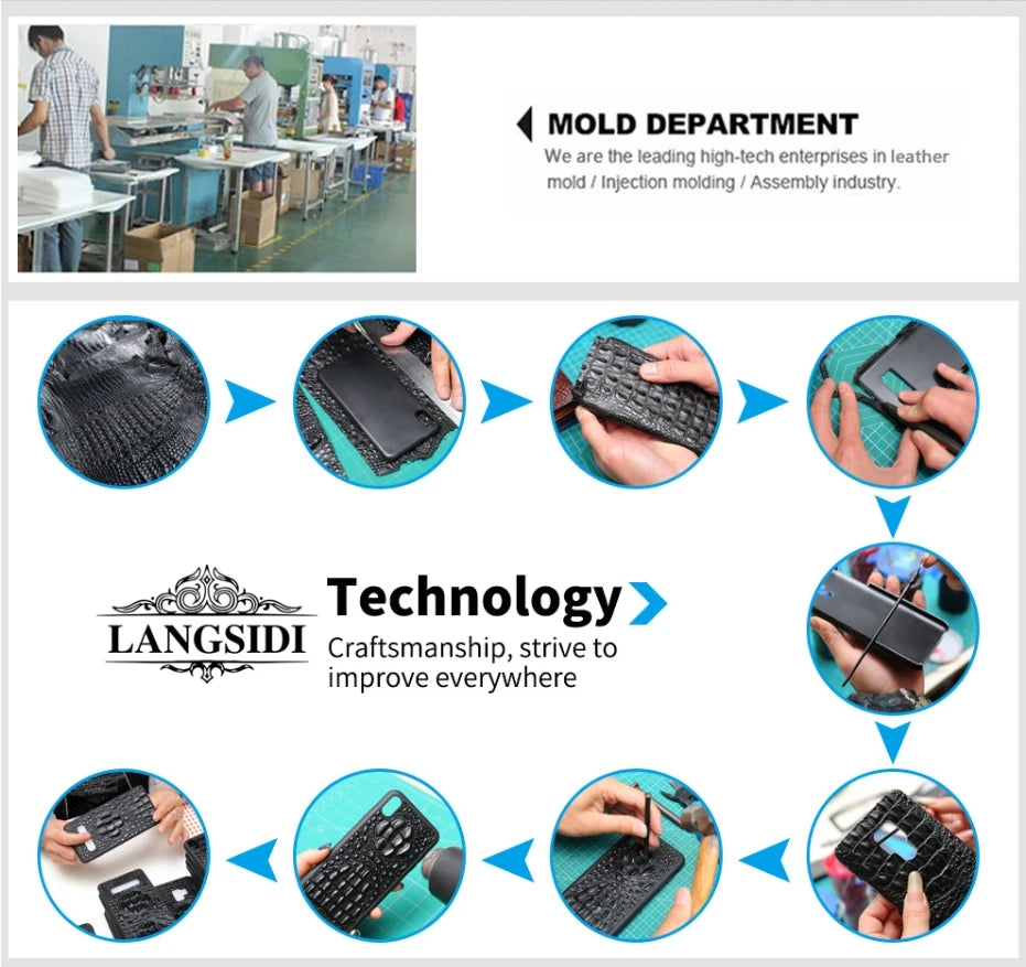 LANGSIDI – MagSafe läderskal i lyxigt kohud för iPhone 15–17-serien