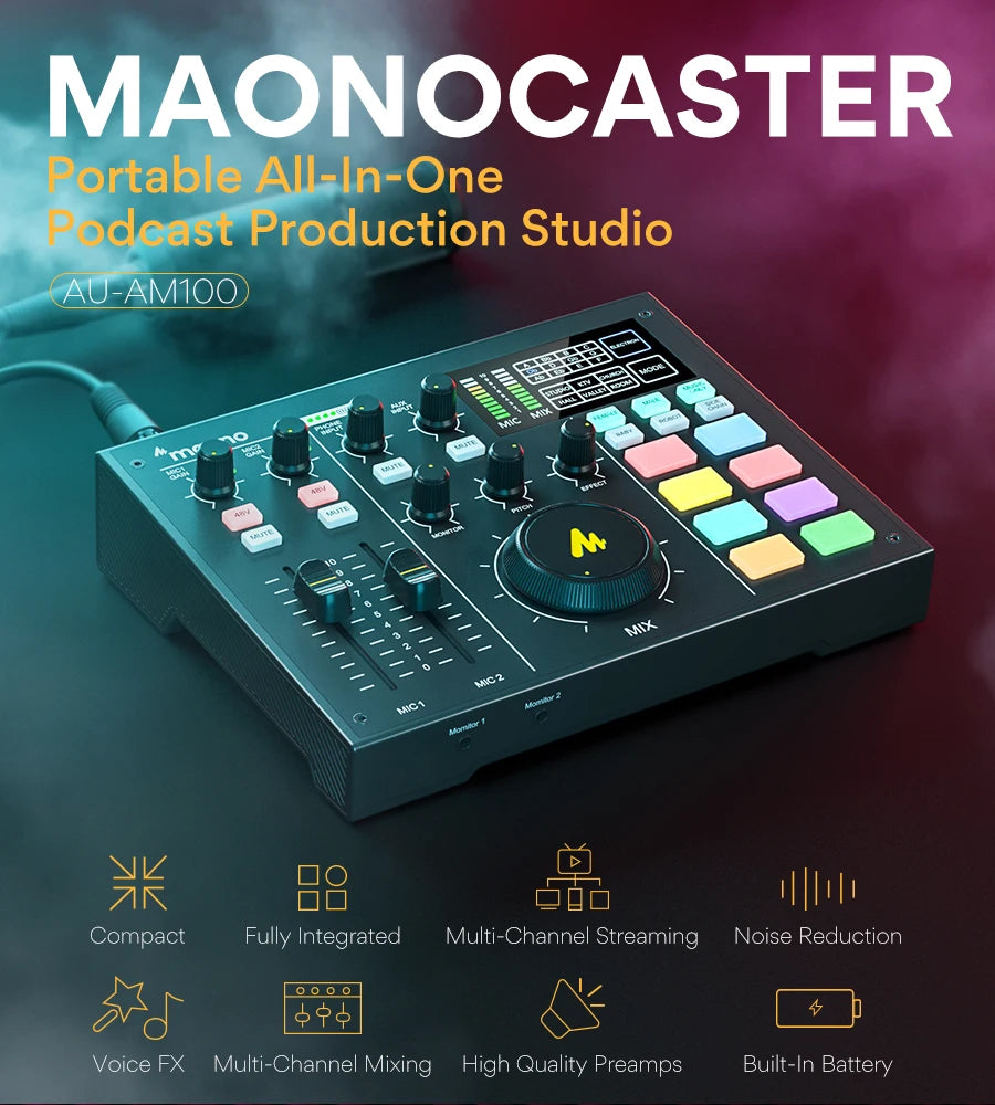 MAONOCASTER – Allt-i-ett ljudinterface & podcastutrustning