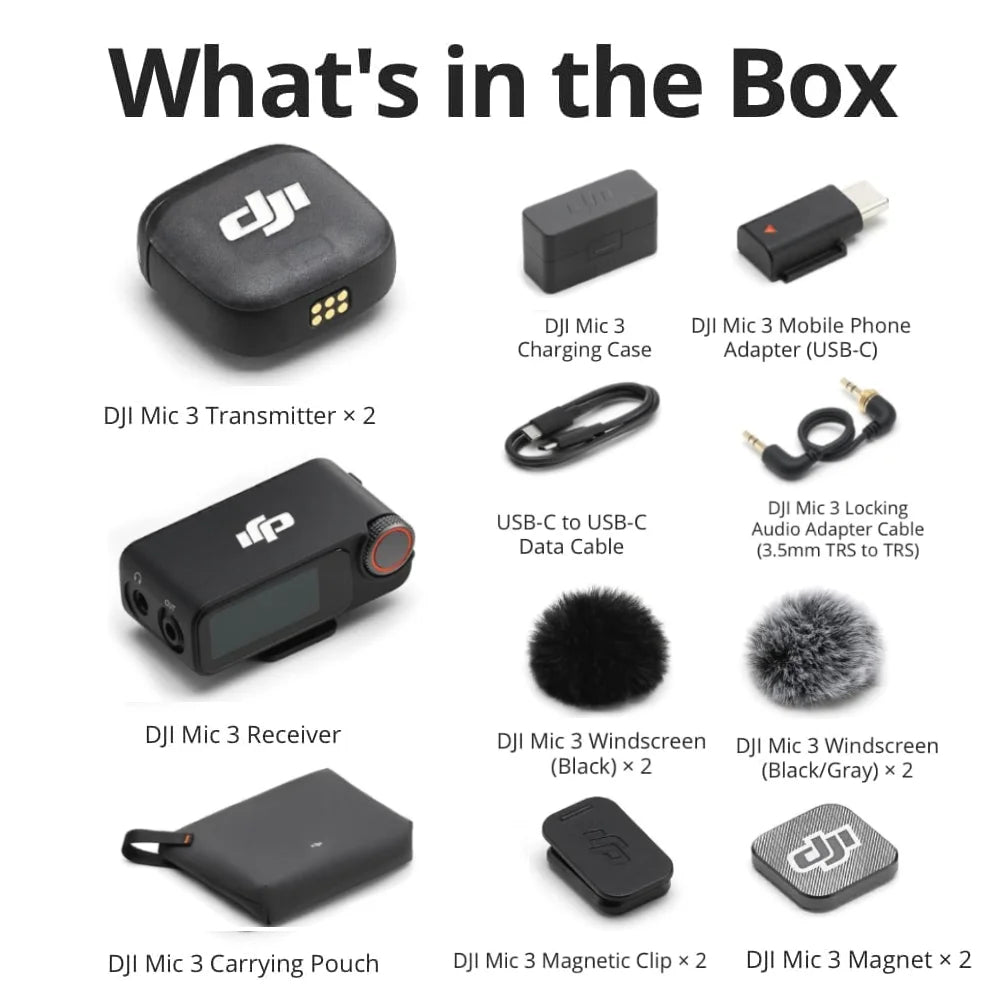 DJI Mic 3 – Trådlöst Mikrofonkit