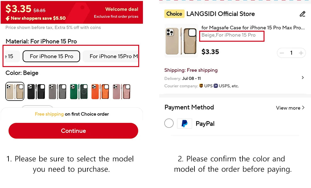 LANGSIDI – MagSafe läderskal i lyxigt kohud för iPhone 15–17-serien