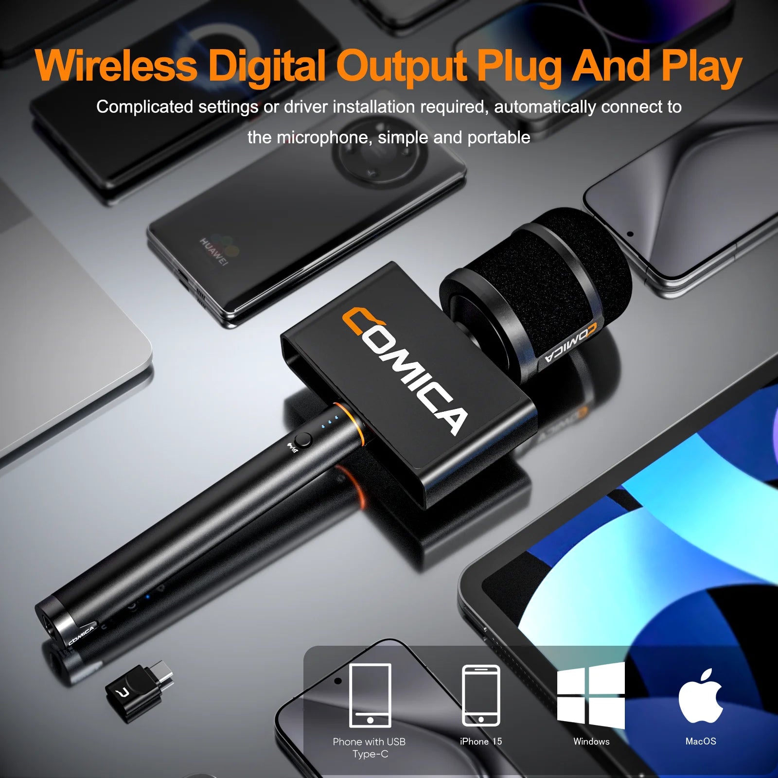 Comica Revo S – Kardioid kondensatormikrofon för intervjuer & utomhusbruk