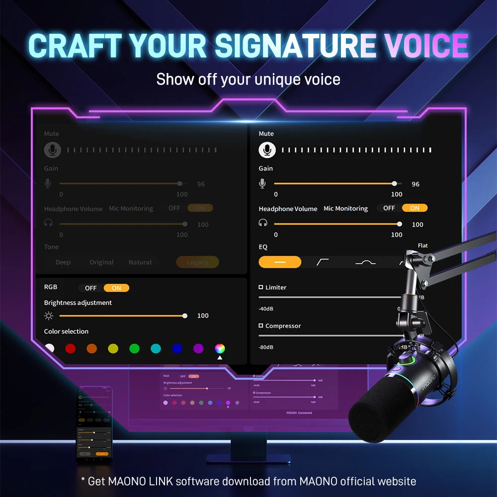 Maono PD200X – XLR/USB Dynamisk Mikrofon