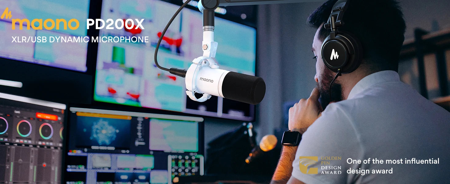 Maono PD200X – XLR/USB Dynamisk Mikrofon