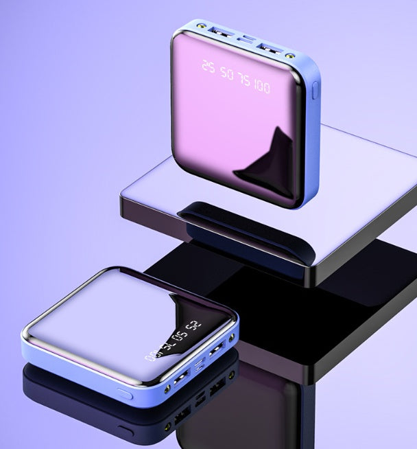 Bärbar Spegel Digital Display Power Bank