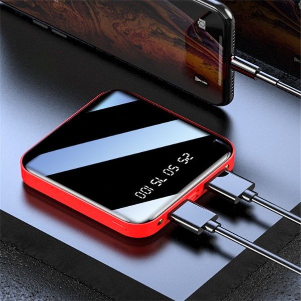 Bärbar Spegel Digital Display Power Bank