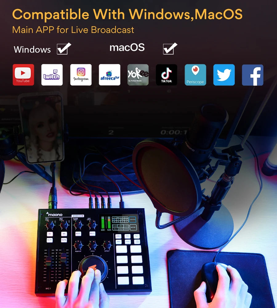 MAONOCASTER – Allt-i-ett ljudinterface & podcastutrustning