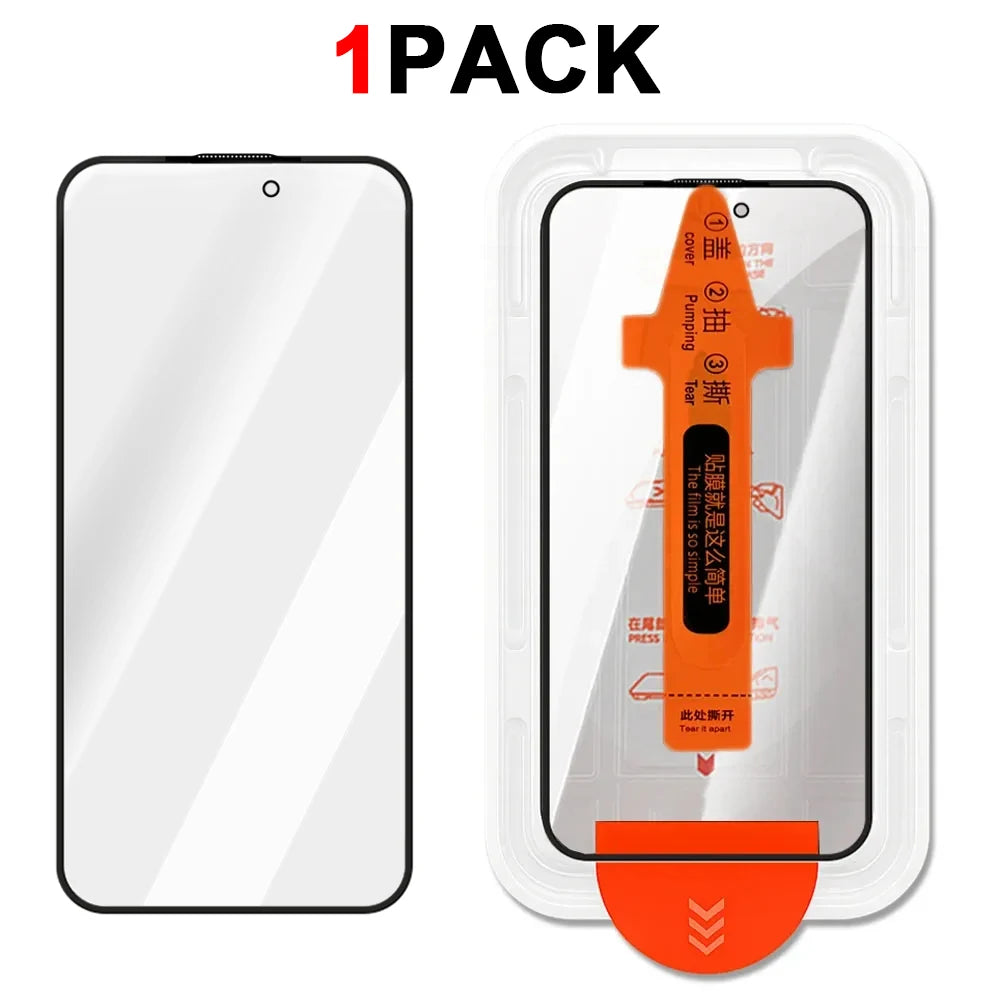 BAPPSUS – Dammfritt skärmskydd i härdat glas för iPhone 16 & 17-serien