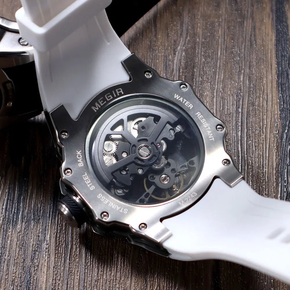 MEGIR Automatisk Mekanisk Herrklocka – Skeleton Dial