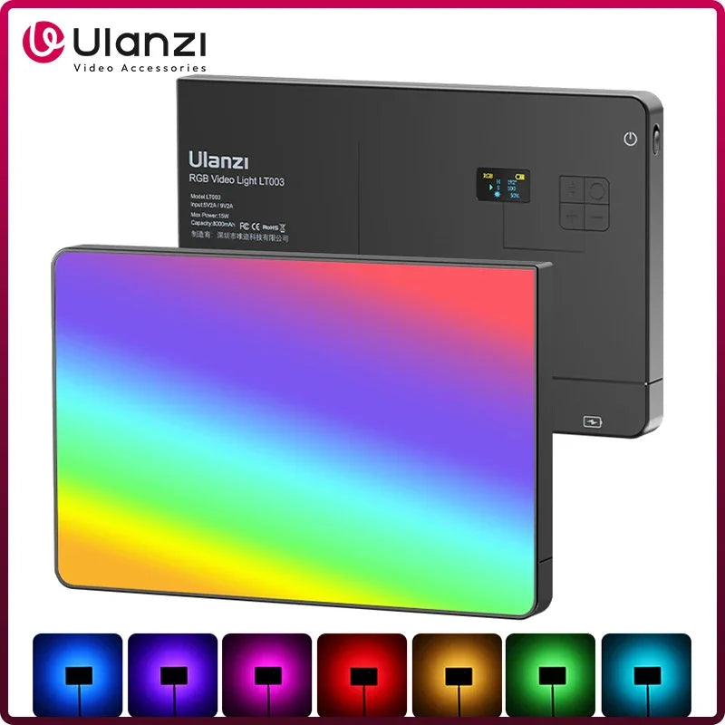 Ulanzi LT003 – Dimbart RGB-panel­ljus 2500–9000K, CRI 95+