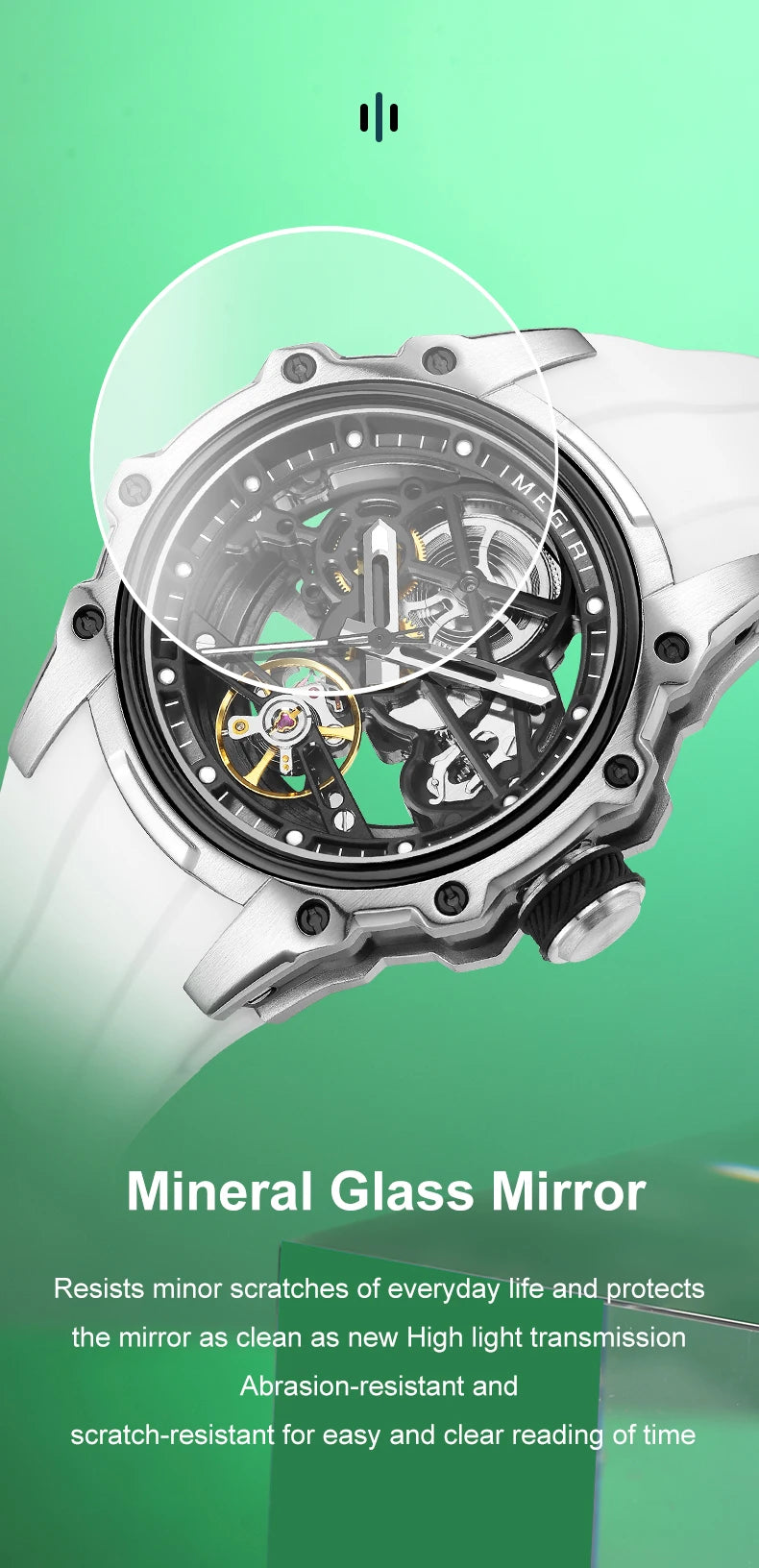 MEGIR Automatisk Mekanisk Herrklocka – Skeleton Dial