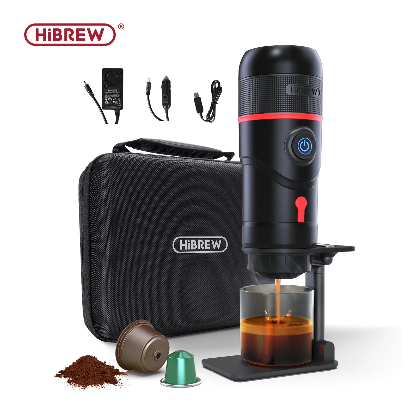 HiBREW H4 – Kompakt kaffemaskin för resa, bil och kök
