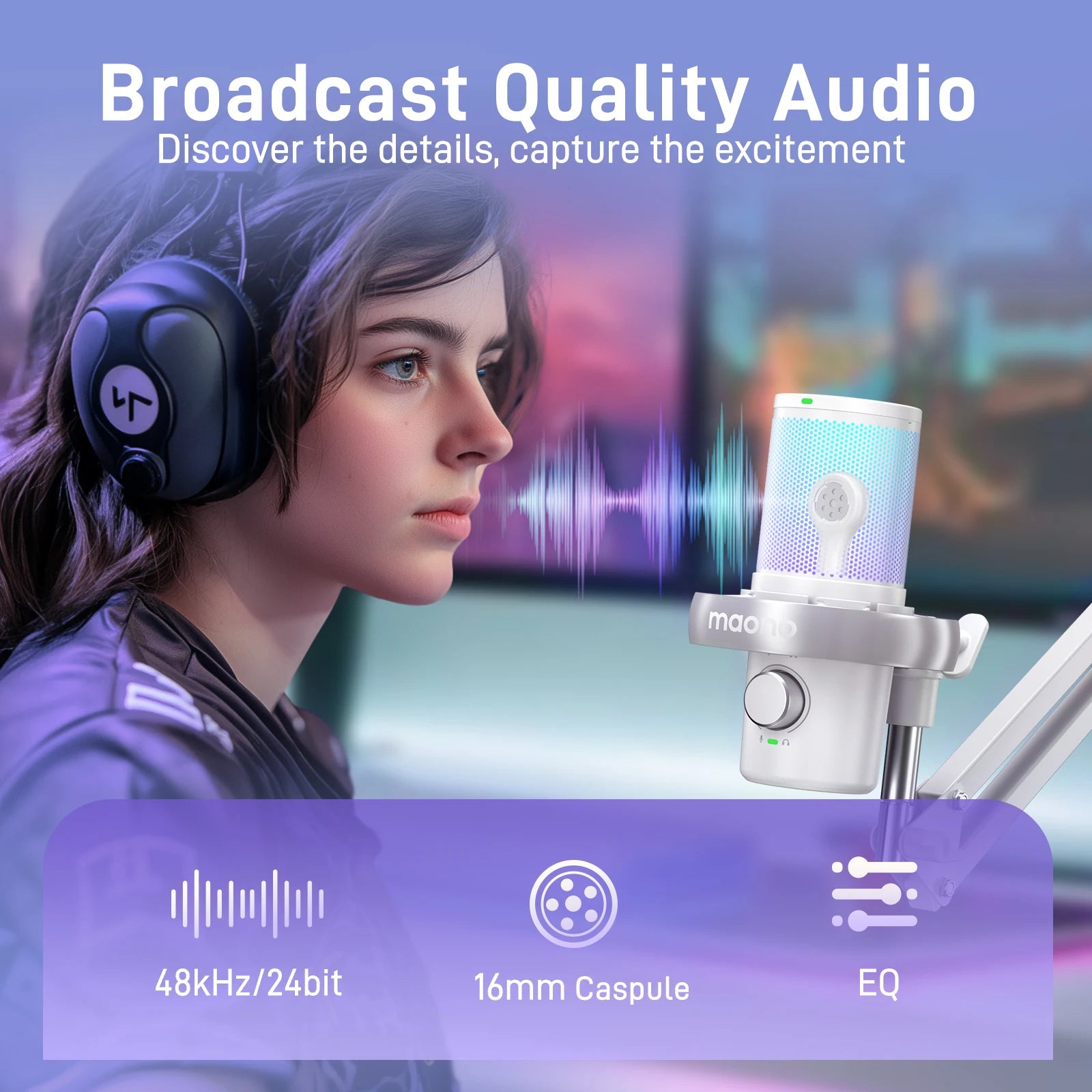 MAONO DM40 – Trådlös USB-mikrofon med AI-röstförändring