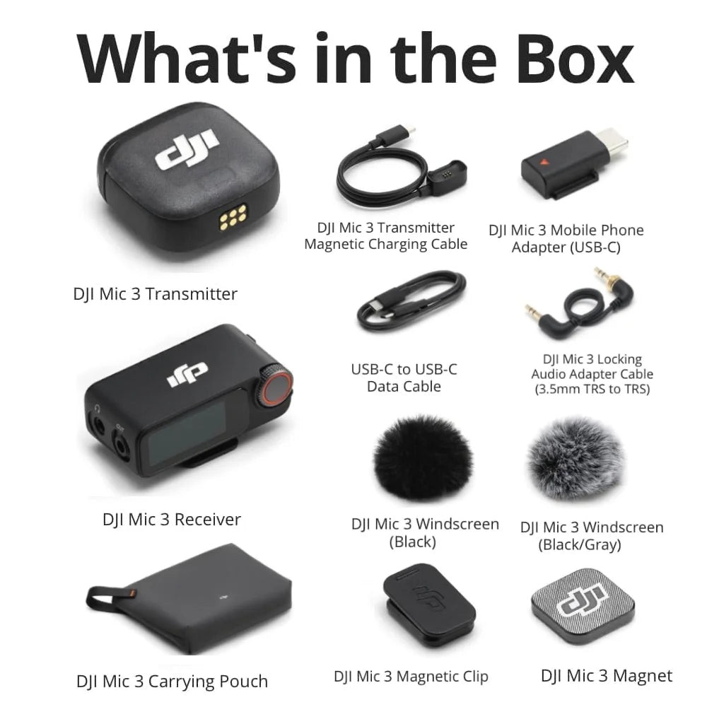 DJI Mic 3 – Trådlöst Mikrofonkit