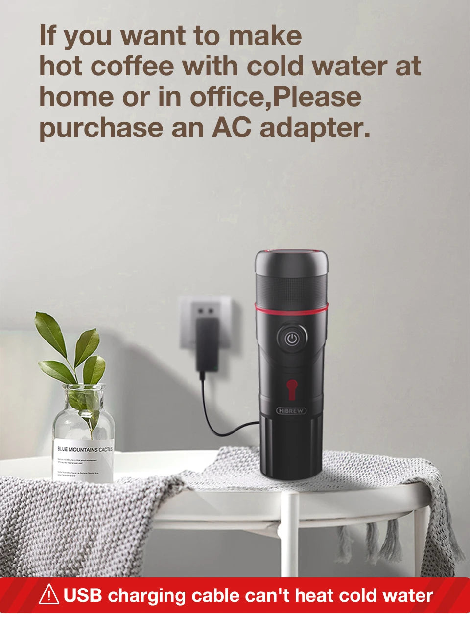 HiBREW H4 – Kompakt kaffemaskin för resa, bil och kök