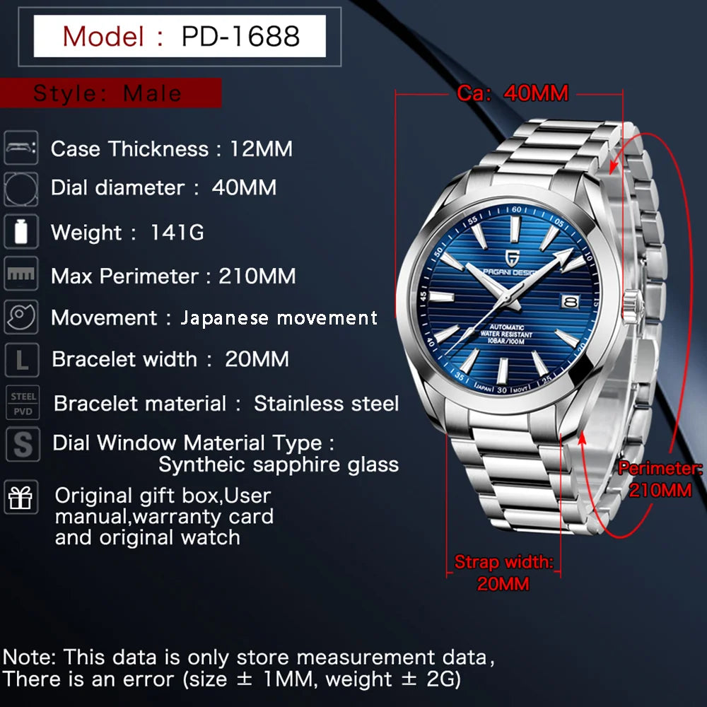 PAGANI DESIGN A150 – 40MM Automatisk Herrklocka