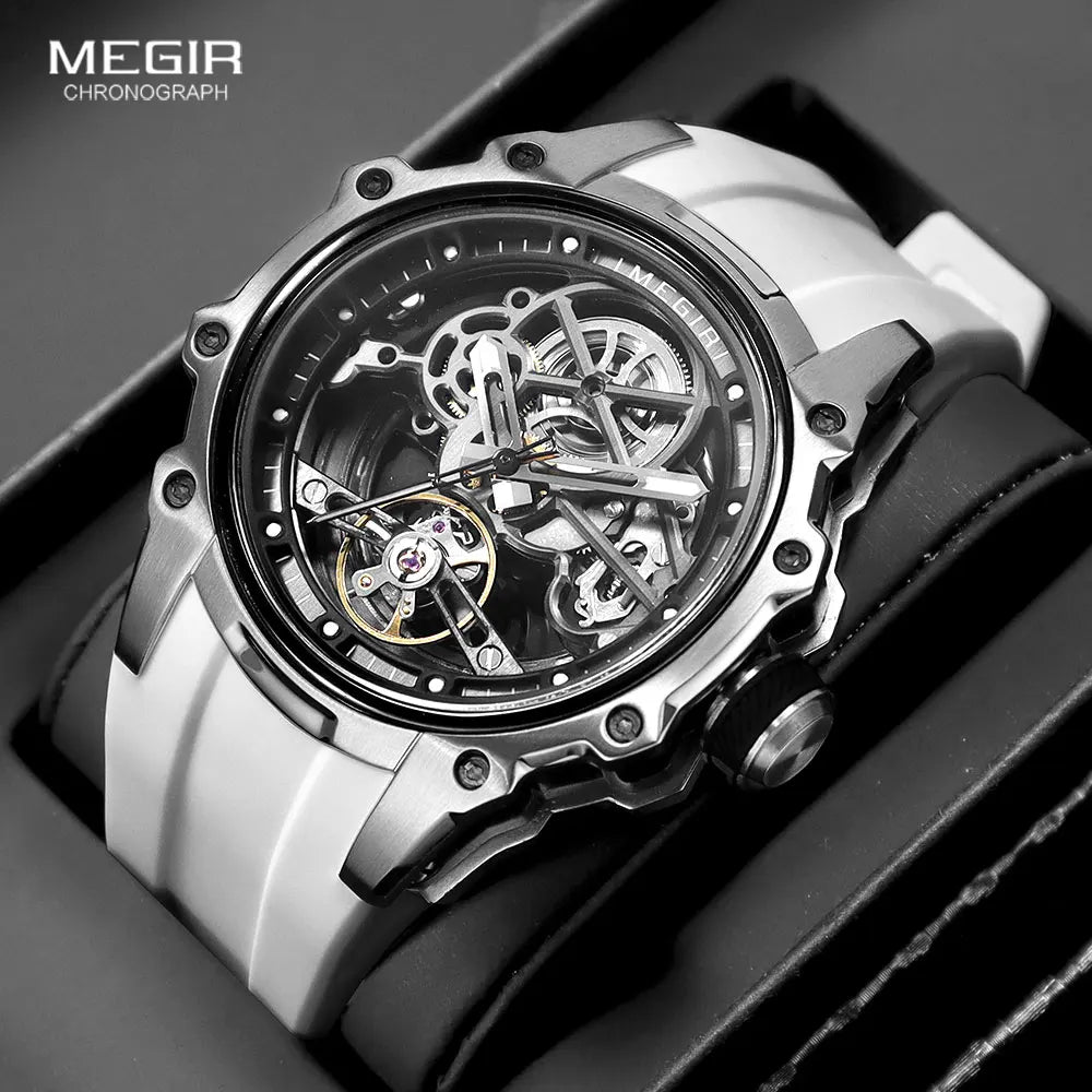MEGIR Automatisk Mekanisk Herrklocka – Skeleton Dial